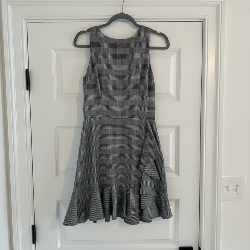 Aqua Glen Plaid Mini Dress - Medium